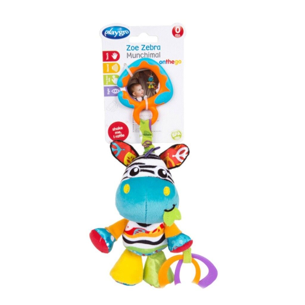 Playgro Munchimal Peluş Aktivite Oyuncağı Zebra 0+Ay