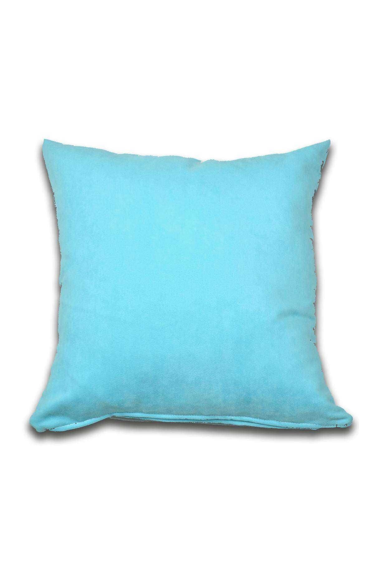Kırlent Yastık Minder Kılıfı 1 adet 40X40 cm Turquaz