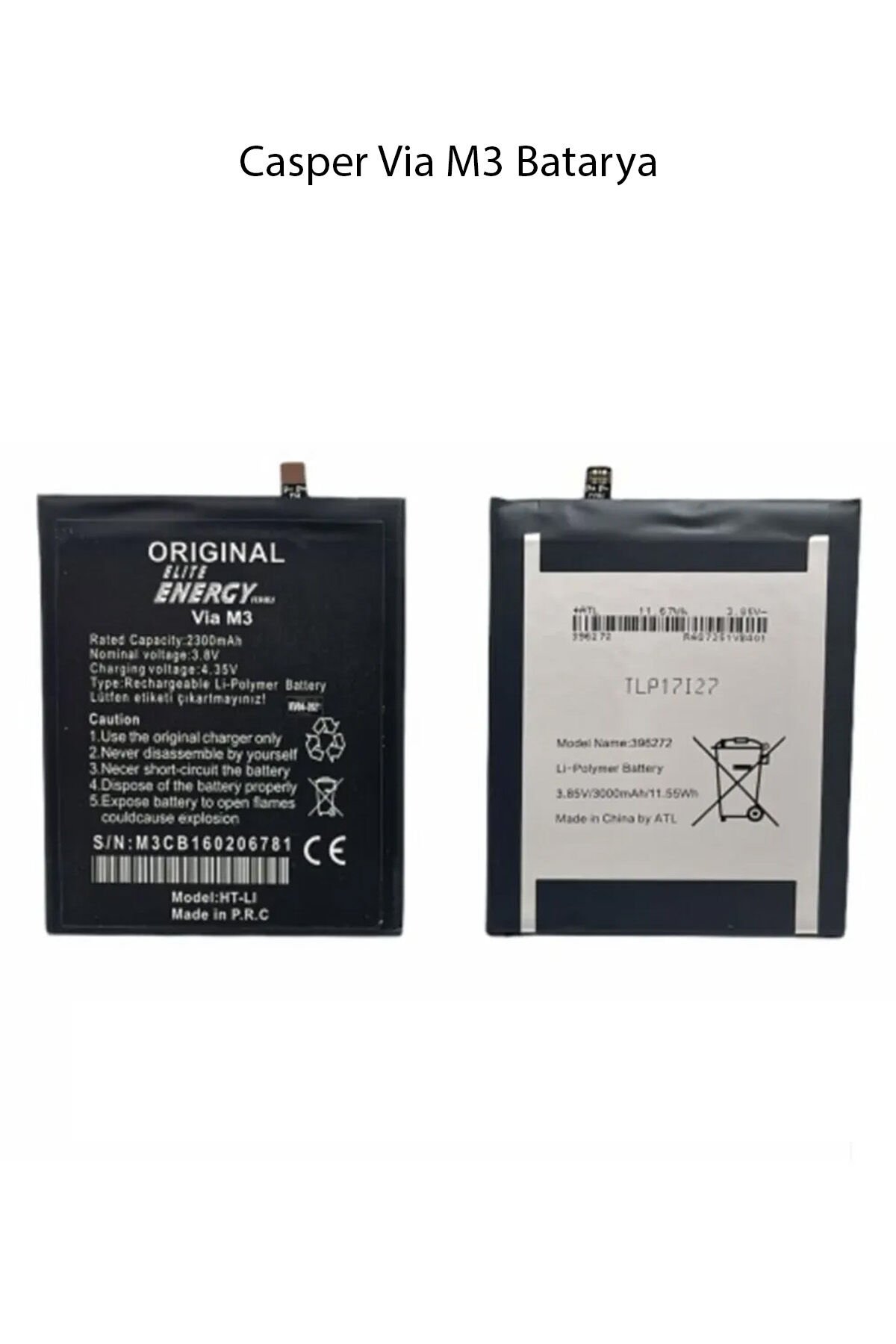 Casper Via M3 Model Telefonla Uyumlu Batarya Pil 2300 Mah