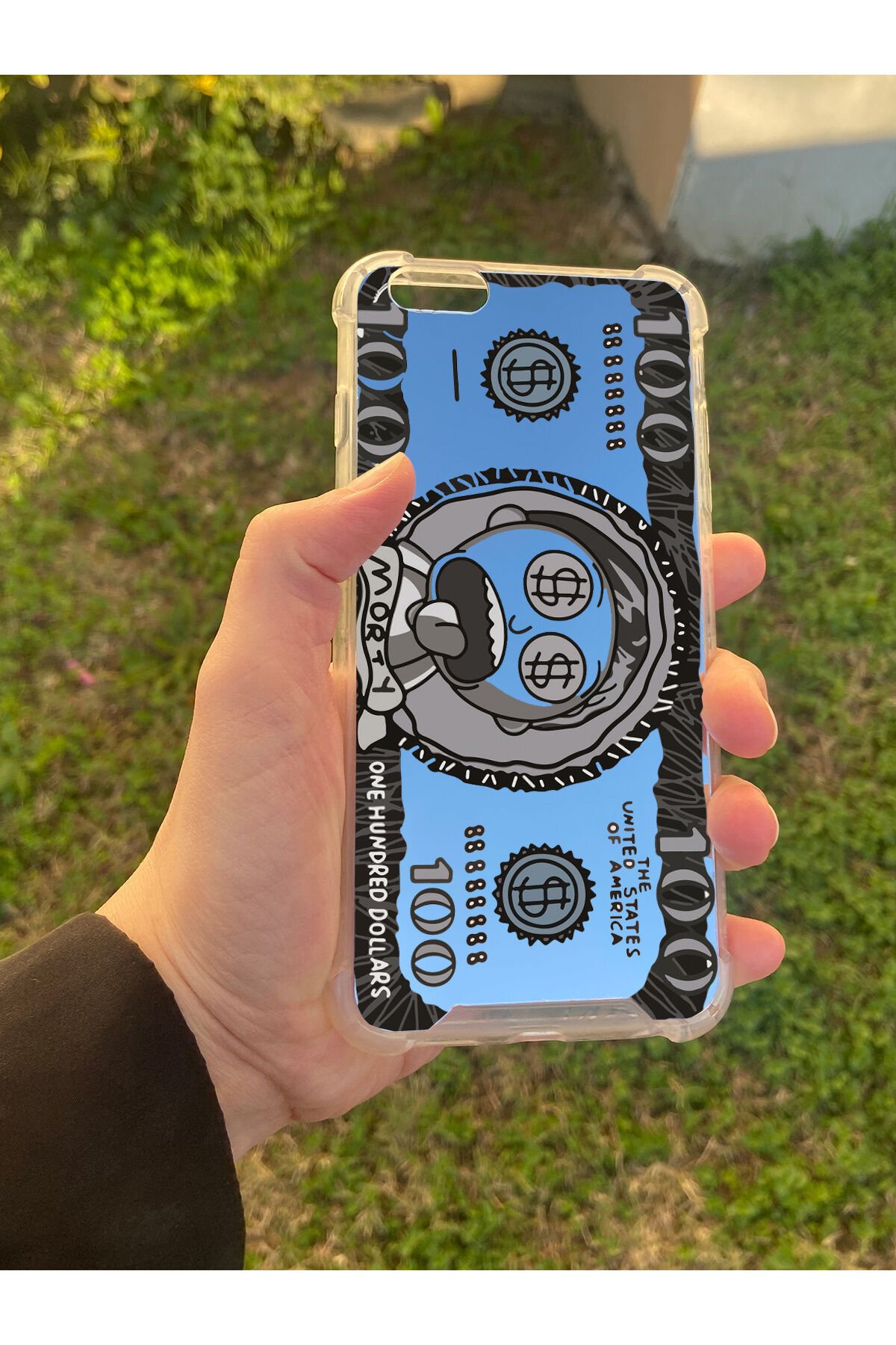 İphone 6 Plus Uyumlu Aynalı Dolar Desenli Darbe Kamera Korumalı Silikon Telefon Kılıfı