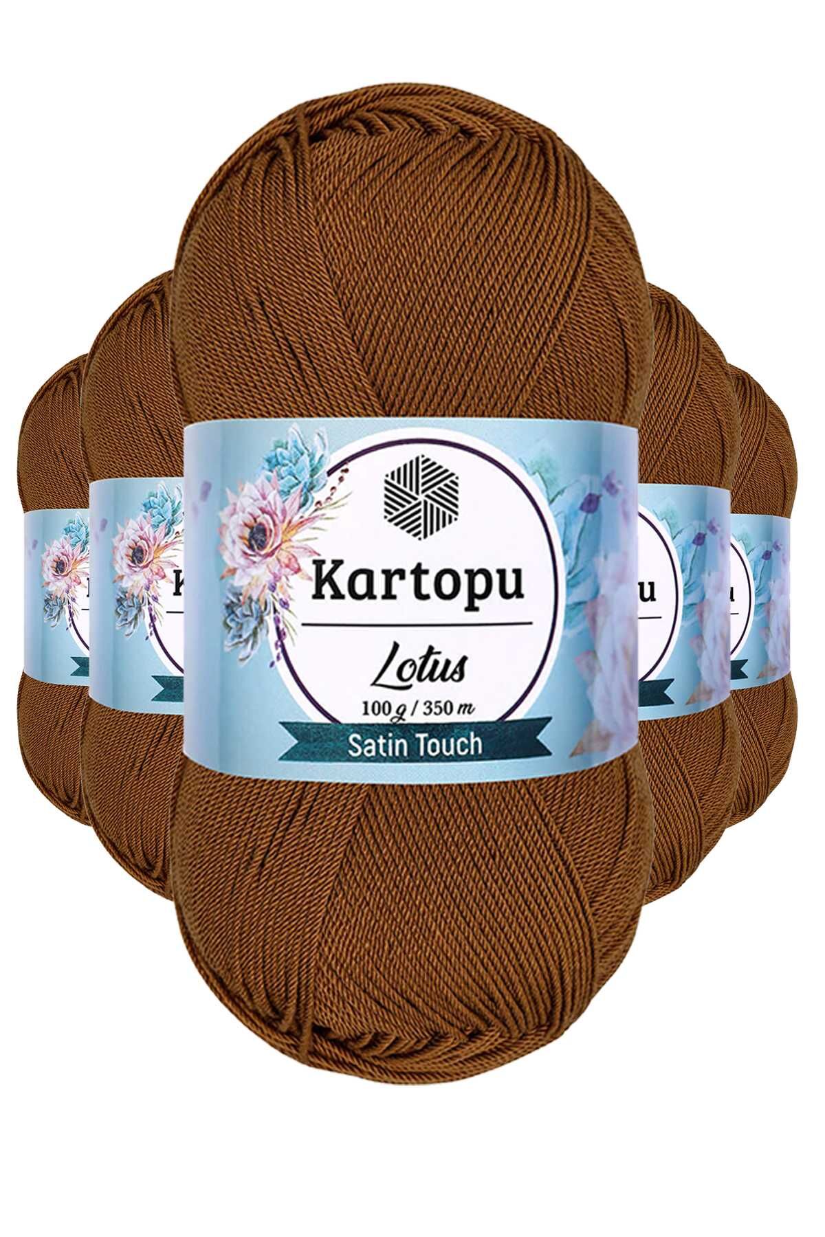 5 Adet Lotus Bikini Büstiyer Bluz Örgü İpi K840 Koyu Hardal