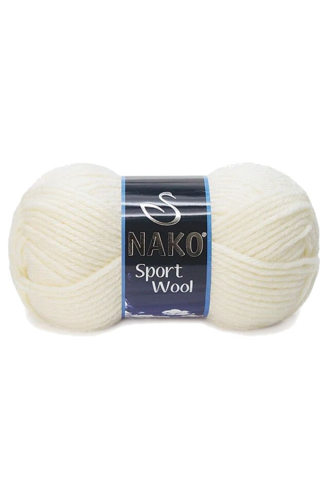 Sport Wool Atkı Bere Ceket Yelek Örgü İpi Yünü No: 300 Ekru
