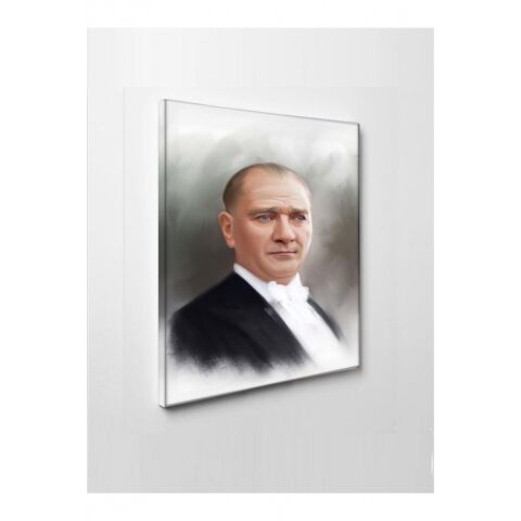 Kanvas Tablo Gazi Mustafa Kemal Atatürk Led Işıklı - 70 x 100 cm