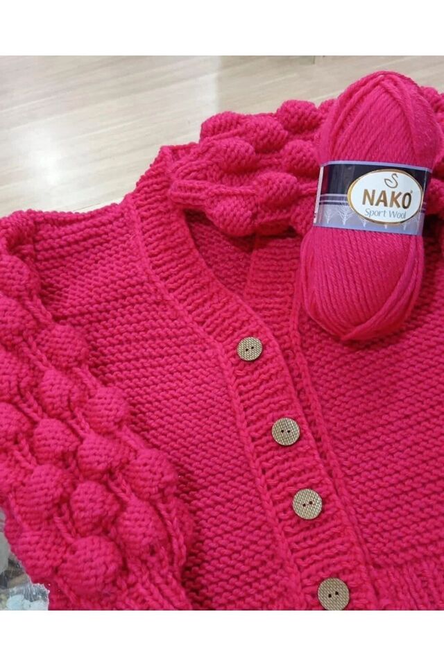 Sport Wool Atkı Bere Ceket Yelek Örgü İpi Yünü No: 4409 Kiremit