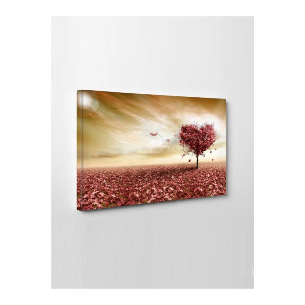 Kanvas Tablo Kalpli Ağaç  (Salon  Su) Led Işıklı - 70 x 100 cm