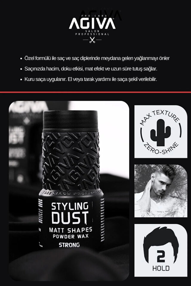 Agiva Saç Şekillendirici Pudra Wax 20 GR /02 Sert Tutuş