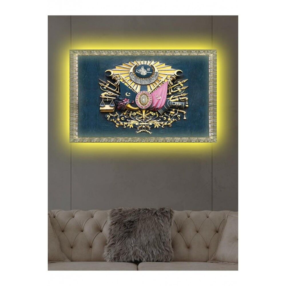 Kanvas Tablo Osmanlı Ablemi  (Ofis İşyeri İçin İdeal) Led Işıklı - 70 x 100 cm