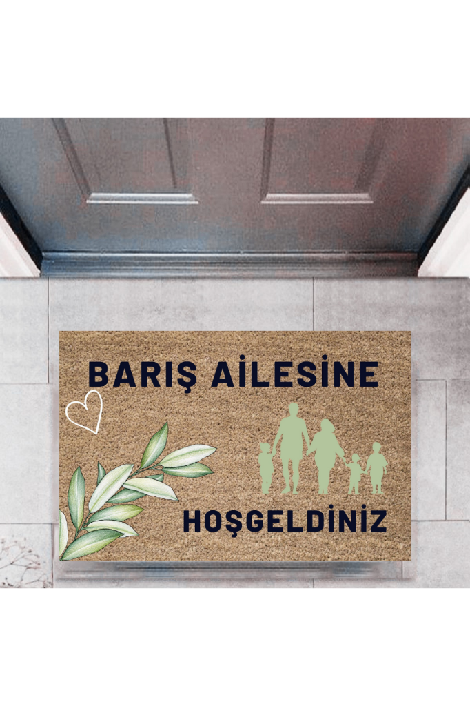 Kapı Önü Paspası Dekoratif Dijital Baskı Kişiye Özel P-2450