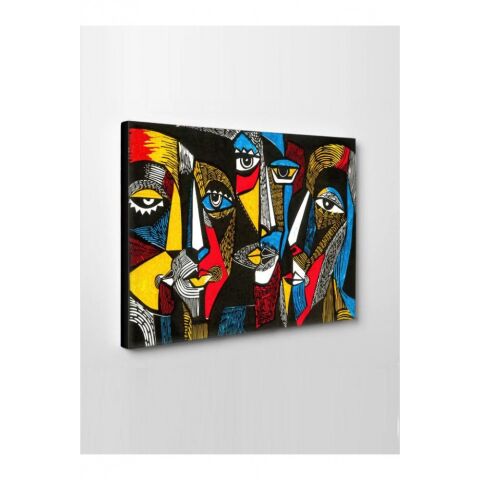 Kanvas Tablo Sanatsal Geometrik Surat Led Işıklı - 70 x 100 cm