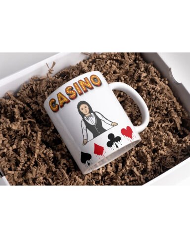 Casino Temalı Tasarım Seramik 350 Ml Kupa Bardak