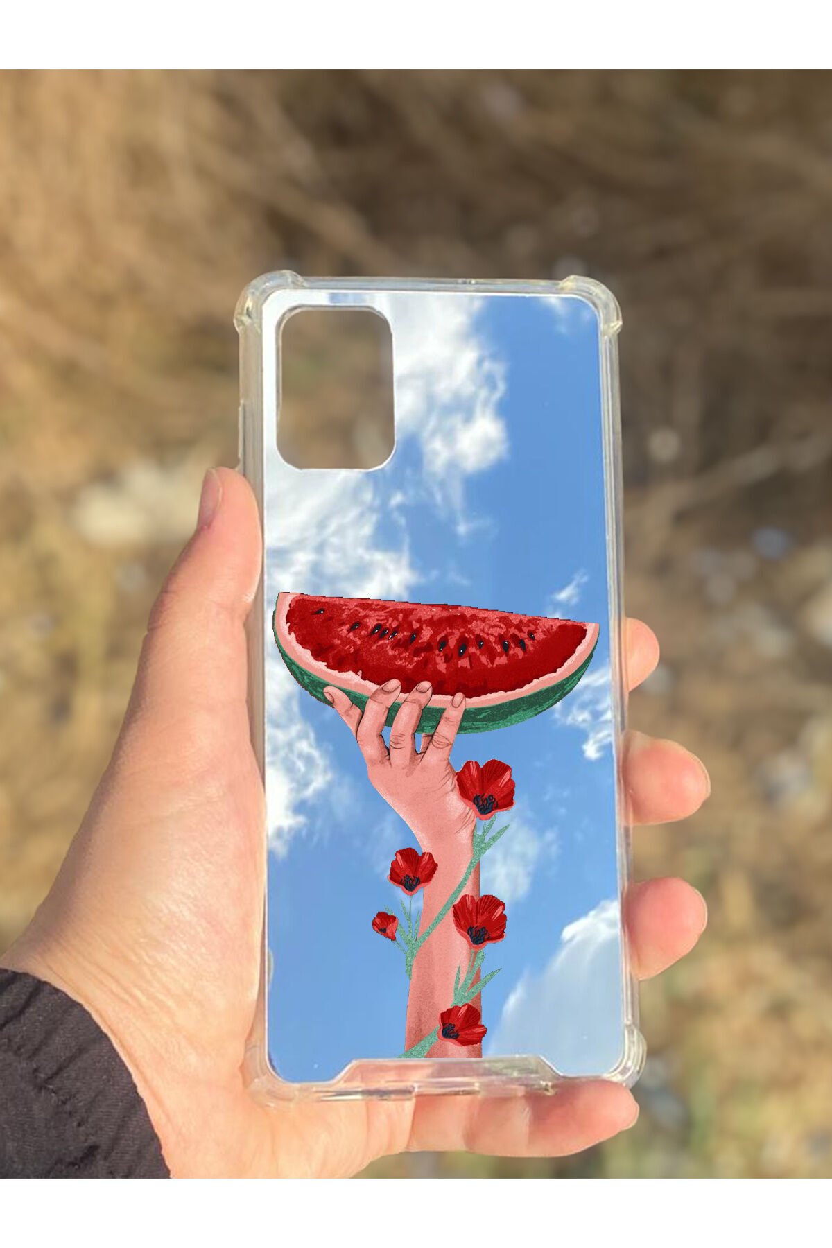 Samsung Galaxy A71 Uyumlu Aynalı Palestine Desenli Darbe Kamera Korumalı Silikon Telefon Kılıfı