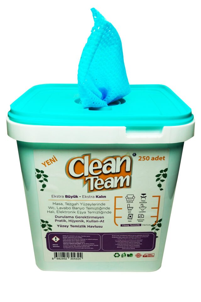 Clean Team Beyaz Sabun Kokulu Ekstra Kalın Ev Ofis Temizlik Havlusu 250 Adet