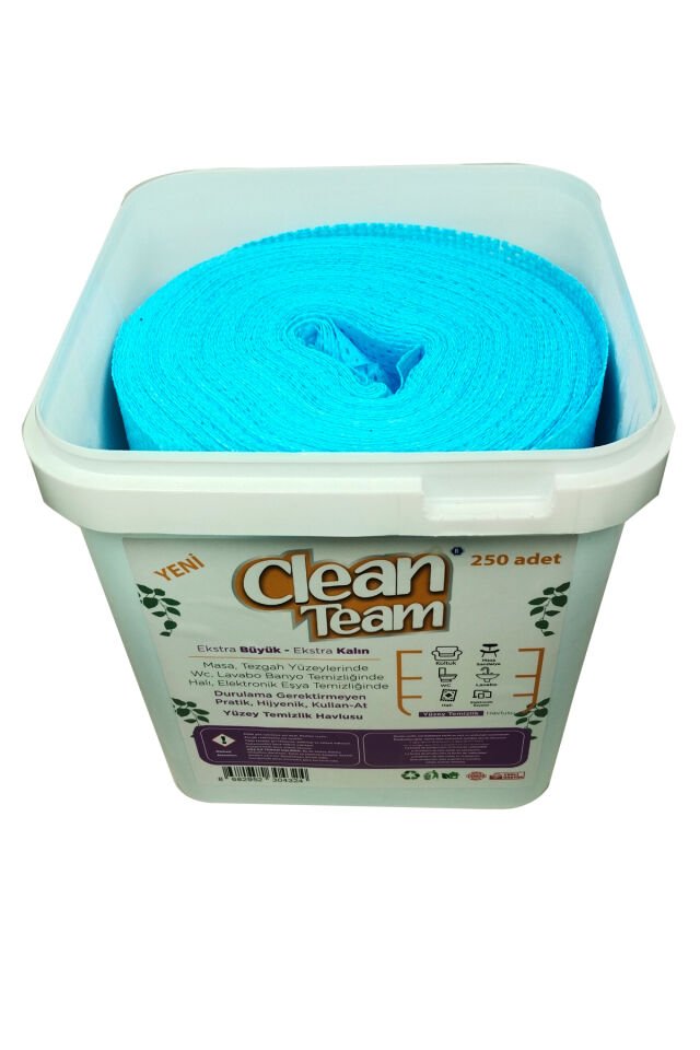 Clean Team Beyaz Sabun Kokulu Ekstra Kalın Ev Ofis Temizlik Havlusu 250 Adet