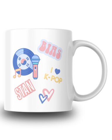 I Love K-pop Tasarım Seramik 350 Ml Kupa Bardak
