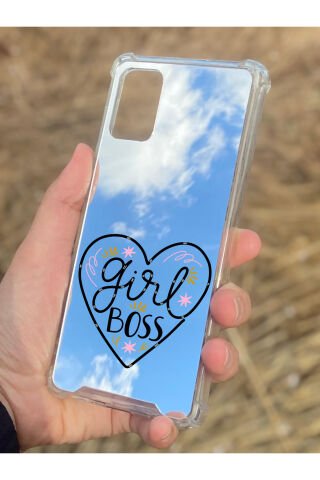 Samsung Galaxy A71 Uyumlu Aynalı Girl Bos Desenli Darbe Kamera Korumalı Silikon Telefon Kılıfı