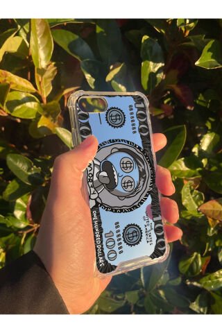 İphone SE Uyumlu Aynalı Dolar Desenli Darbe Kamera Korumalı Silikon Telefon Kılıfı