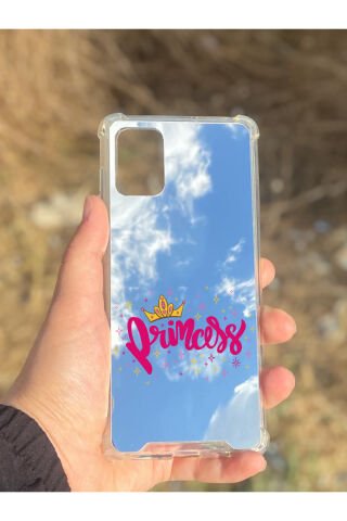 Samsung Galaxy A71 Uyumlu Aynalı Prenses Desenli Darbe Kamera Korumalı Silikon Telefon Kılıfı