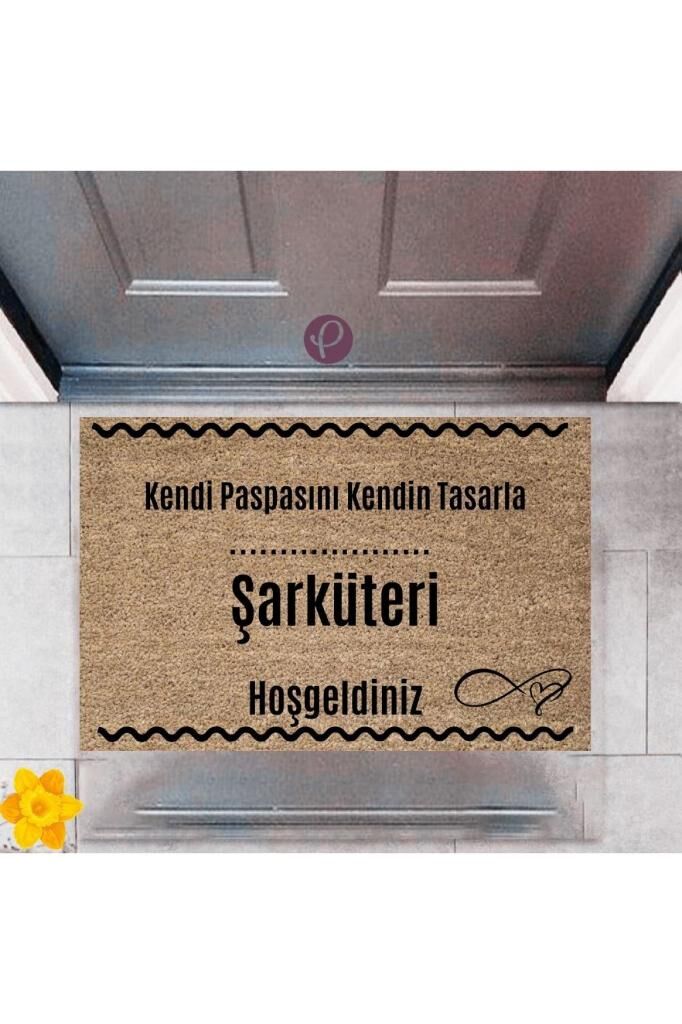 Kapı Önü Paspası Dekoratif Dijital Baskı Şarküteri P-2534