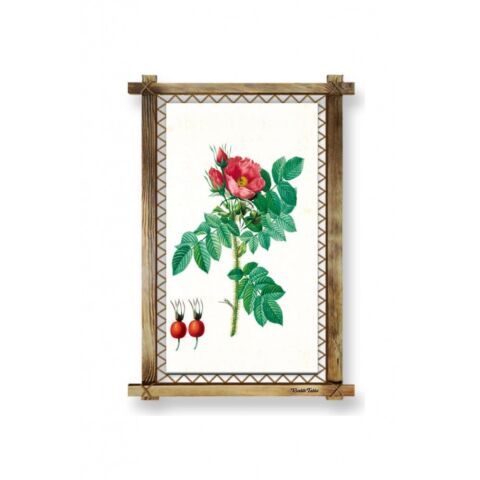 Kanvas Çiçek Led Işıklı Rustik Tablo - 96 x 66 cm