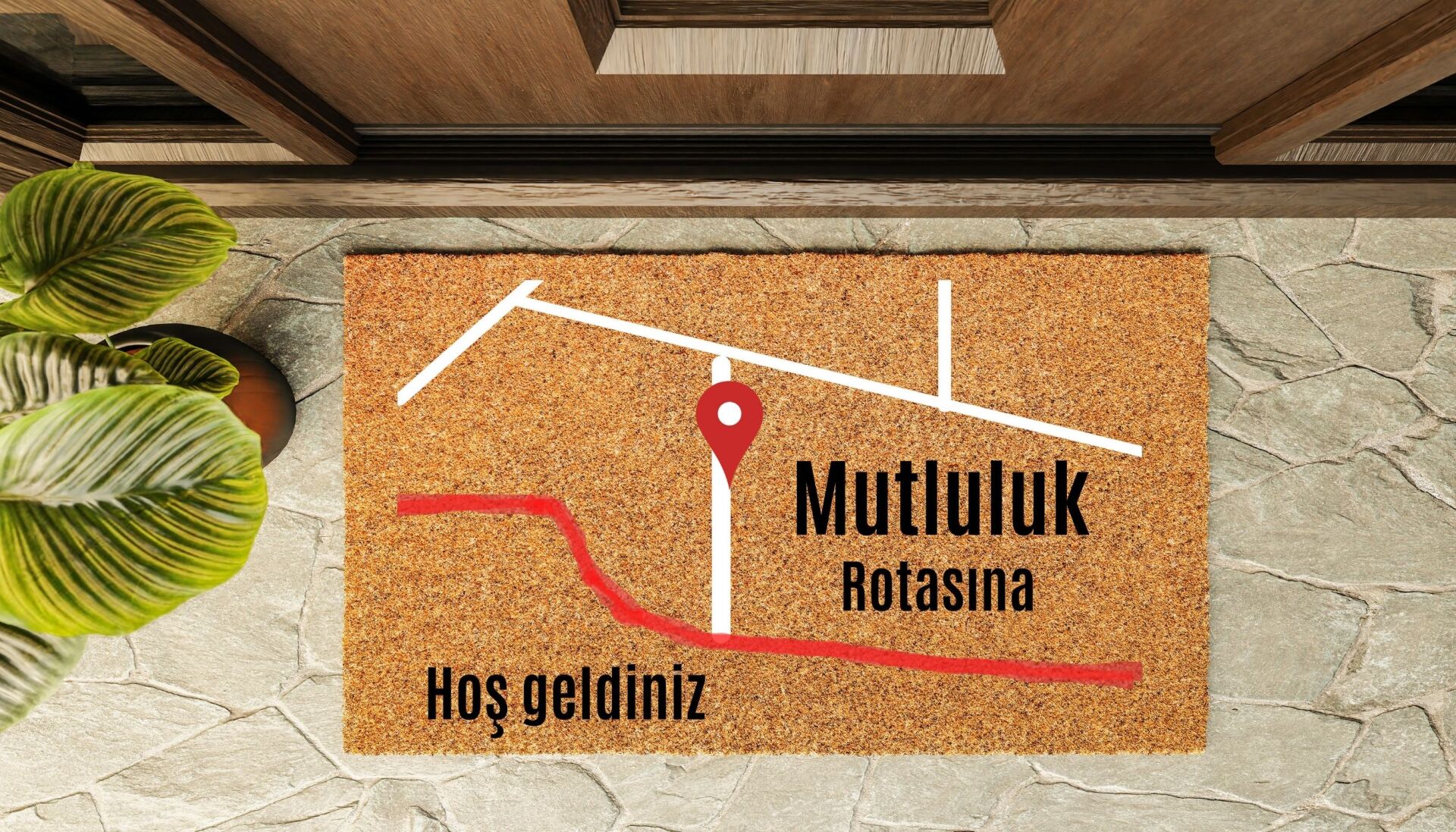 Kapı Önü Paspası Özel Tasarım Koko Model Rota PK-1581