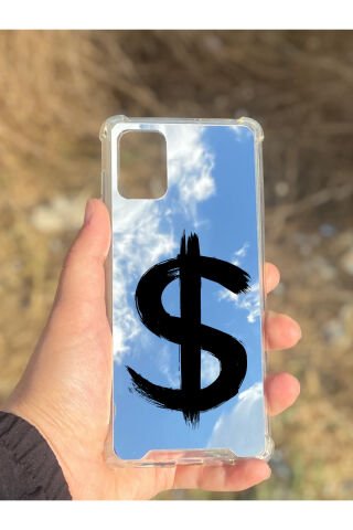 Samsung Galaxy A71 Uyumlu Aynalı Dolar Desenli Darbe Kamera Korumalı Silikon Telefon Kılıfı
