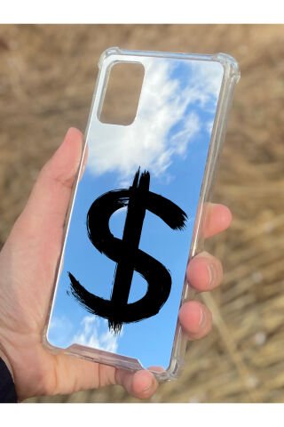 Samsung Galaxy A71 Uyumlu Aynalı Dolar Desenli Darbe Kamera Korumalı Silikon Telefon Kılıfı