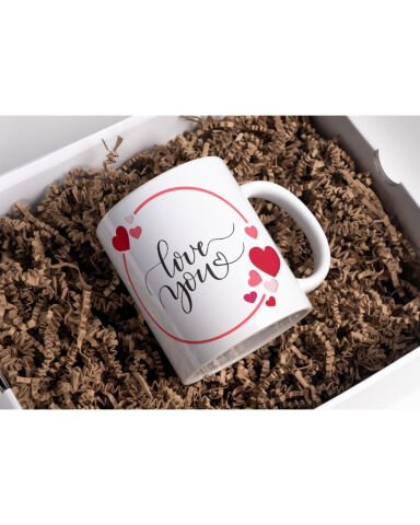 Love You Tasarım Seramik 350 Ml Kupa Bardak