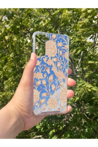 Samsung S21 Plus Uyumlu Aynalı Lale Desenli Darbe Kamera Korumalı Silikon Telefon Kılıfı