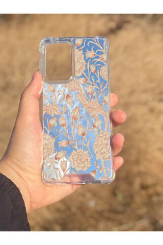 Samsung Galaxy A33 Uyumlu Aynalı Lale Desenli Darbe Kamera Korumalı Silikon Telefon Kılıfı