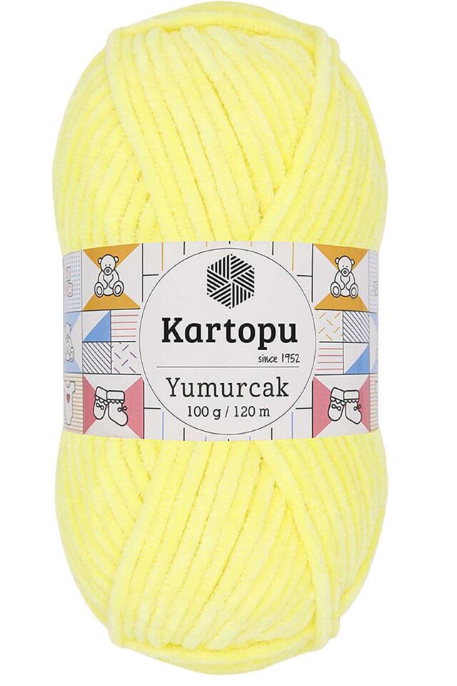 Yumurcak Kadife El Örgü İpi Sarı K333