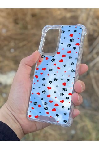 Samsung Galaxy A33 Uyumlu Aynalı Pati Desenli Darbe Kamera Korumalı Silikon Telefon Kılıfı