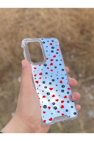 Samsung Galaxy A33 Uyumlu Aynalı Pati Desenli Darbe Kamera Korumalı Silikon Telefon Kılıfı