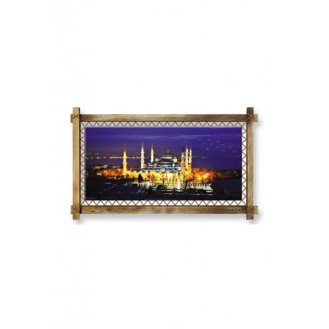 Kanvas İstanbul Led Işıklı Rustik Tablo - 96 x 66 cm