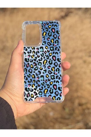 Samsung Galaxy A33 Uyumlu Aynalı Leopar Desenli Darbe Kamera Korumalı Silikon Telefon Kılıfı