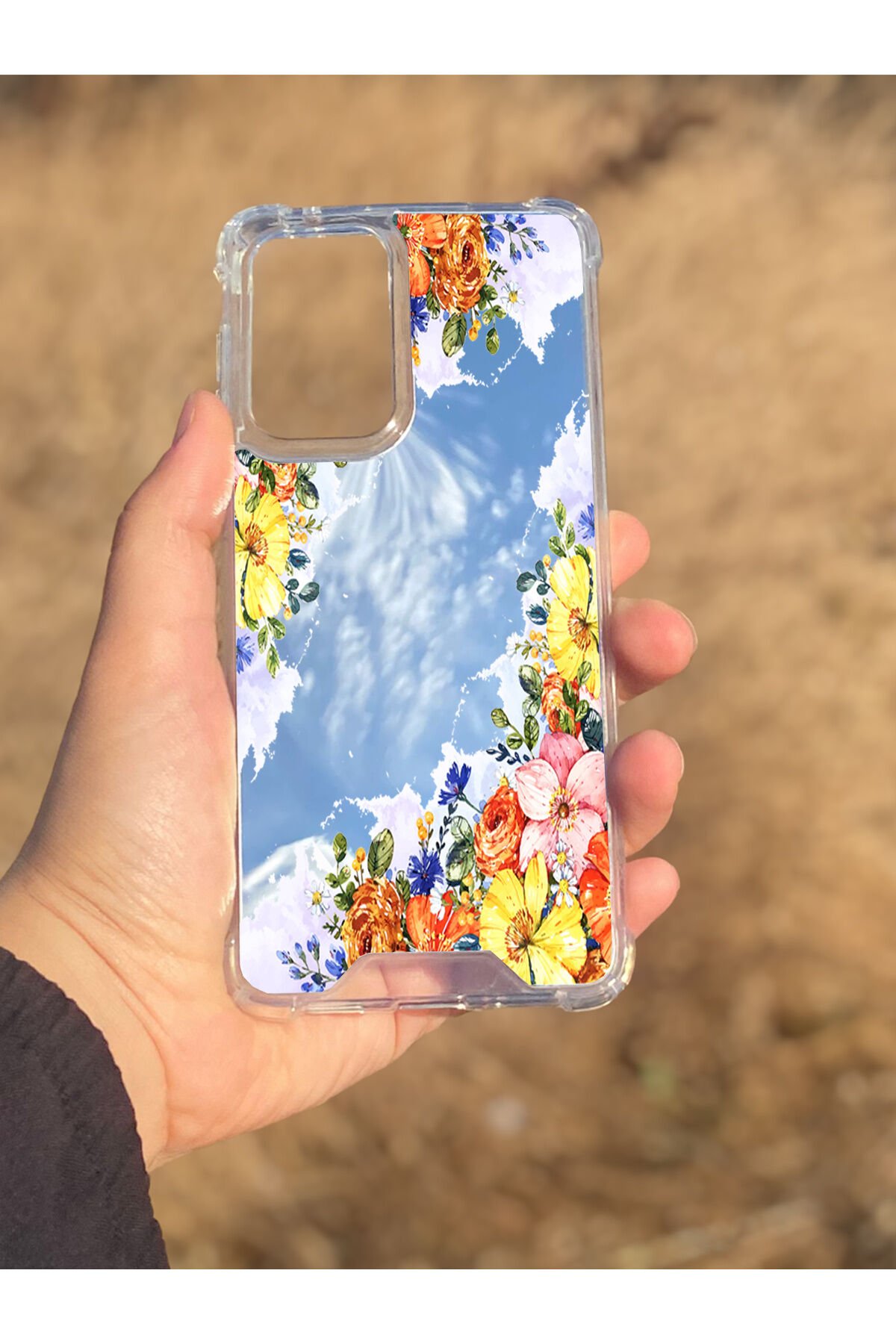 Samsung Galaxy A33 Uyumlu Aynalı Rengarenk Desenli Darbe Kamera Korumalı Silikon Telefon Kılıfı
