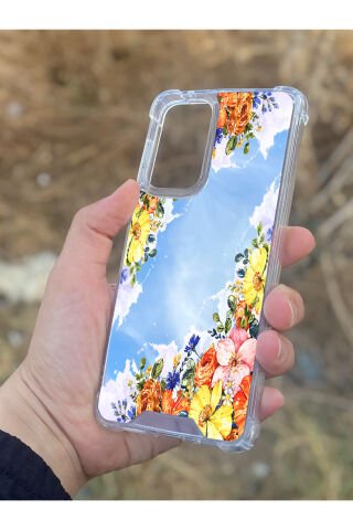 Samsung Galaxy A33 Uyumlu Aynalı Rengarenk Desenli Darbe Kamera Korumalı Silikon Telefon Kılıfı