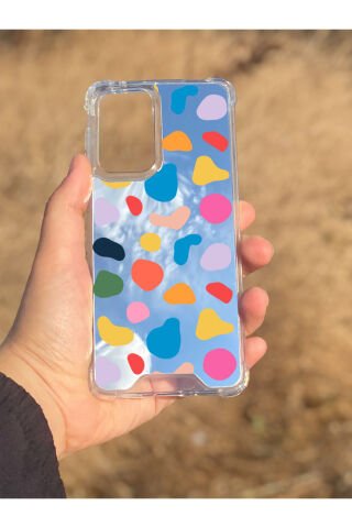 Samsung Galaxy A33 Uyumlu Aynalı Benek Desenli Darbe Kamera Korumalı Silikon Telefon Kılıfı