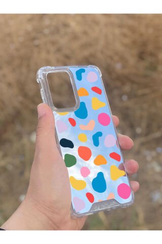 Samsung Galaxy A33 Uyumlu Aynalı Benek Desenli Darbe Kamera Korumalı Silikon Telefon Kılıfı