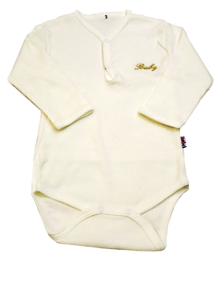 Sema Baby Uzun Kol Kaşkorse Badi (Body) - Ekru 0-6 Ay