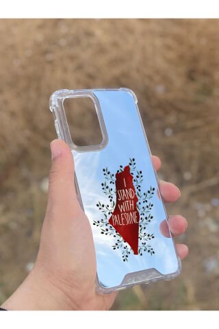 Samsung Galaxy A33 Uyumlu Aynalı Filistin Desenli Darbe Kamera Korumalı Silikon Telefon Kılıfı