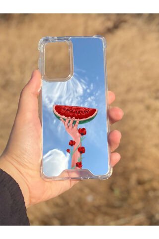 Samsung Galaxy A33 Uyumlu Aynalı Palestine Desenli Darbe Kamera Korumalı Silikon Telefon Kılıfı