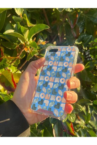 İphone SE 2022 Uyumlu Aynalı Geometrik Desenli Darbe Kamera Korumalı Silikon Telefon Kılıfı