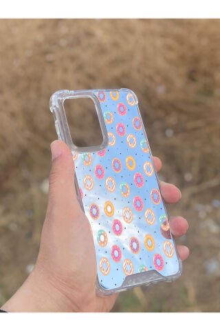 Samsung Galaxy A33 Uyumlu Aynalı Donut Desenli Darbe Kamera Korumalı Silikon Telefon Kılıfı