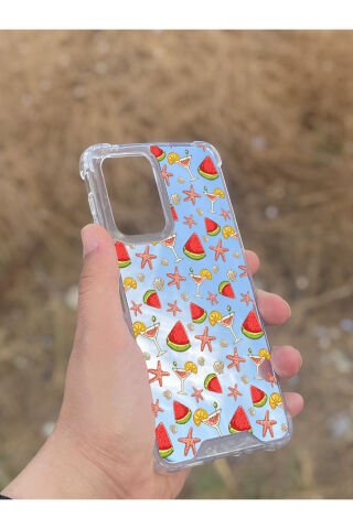 Samsung Galaxy A33 Uyumlu Aynalı Karpuz Desenli Darbe Kamera Korumalı Silikon Telefon Kılıfı