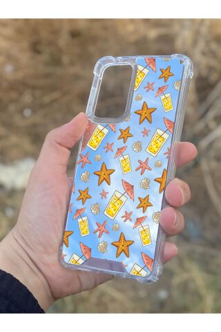 Samsung Galaxy A33 Uyumlu Aynalı Limonata Desenli Darbe Kamera Korumalı Silikon Telefon Kılıfı