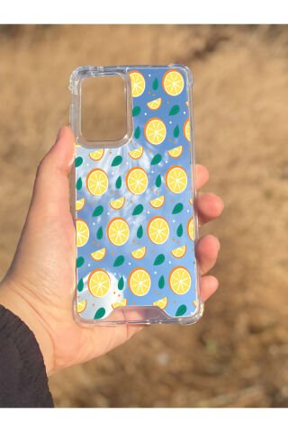 Samsung Galaxy A33 Uyumlu Aynalı Portakal Desenli Darbe Kamera Korumalı Silikon Telefon Kılıfı