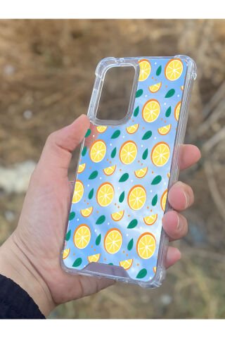 Samsung Galaxy A33 Uyumlu Aynalı Portakal Desenli Darbe Kamera Korumalı Silikon Telefon Kılıfı