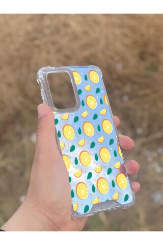 Samsung Galaxy A33 Uyumlu Aynalı Portakal Desenli Darbe Kamera Korumalı Silikon Telefon Kılıfı