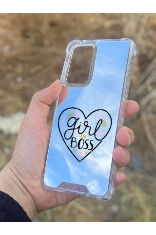 Samsung Galaxy A33 Uyumlu Aynalı Girl Bos Desenli Darbe Kamera Korumalı Silikon Telefon Kılıfı