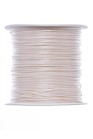 Paraşüt İpi, Bileklik-Kolye örgü ipi 1 mm 50 metre Ekru